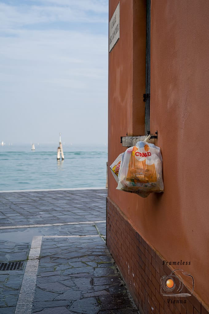 Müllentsorgung in Venedig.
